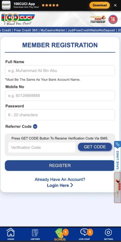 How to Register at 100Cuci